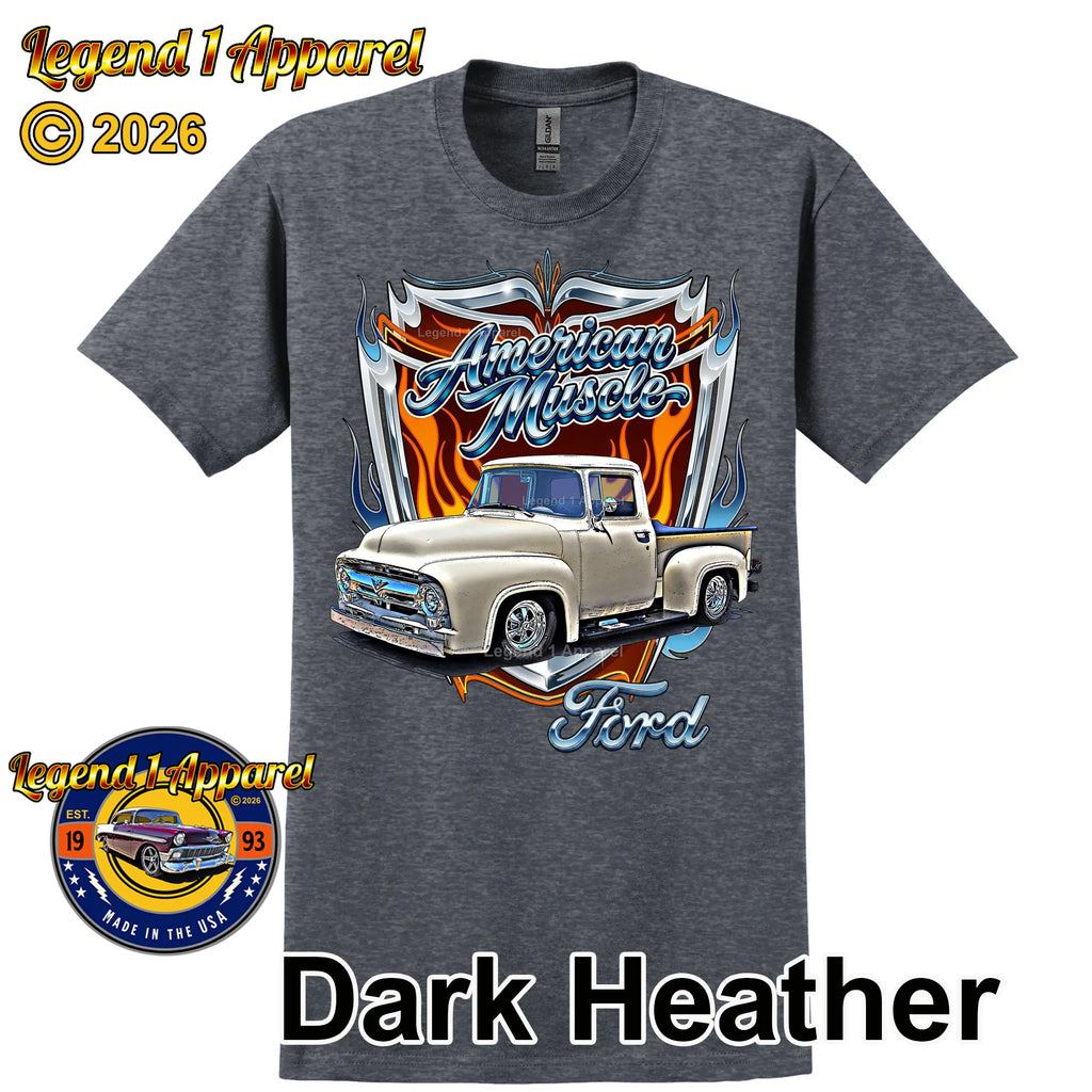 1956 Ford F100 Truck American Muscle T-Shirt –56 Ford Pick up Graphic Tee