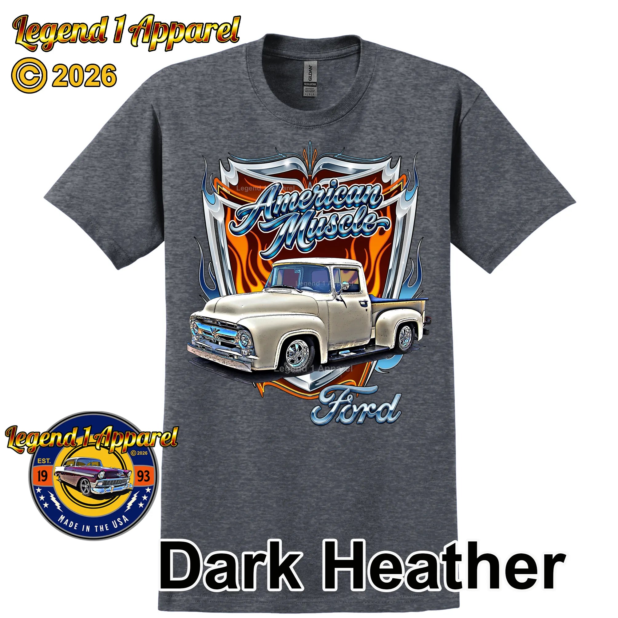 1956 Ford F100 Truck American Muscle T-Shirt –56 Ford Pick up Graphic Tee