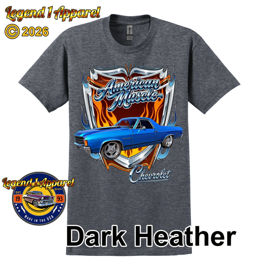 1972 Chevrolet El Camino SS American Muscle T-Shirt – 72 Chevy Classic Truck Graphic Tee