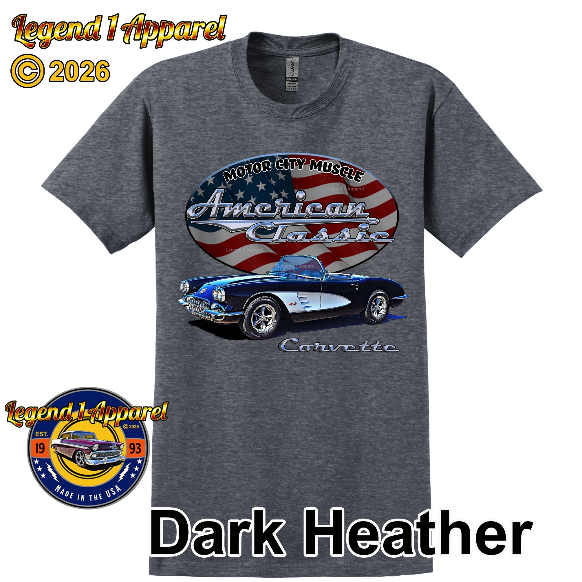 1960 Chevrolet C1 Corvette - American Classic Muscle Car T-shirt