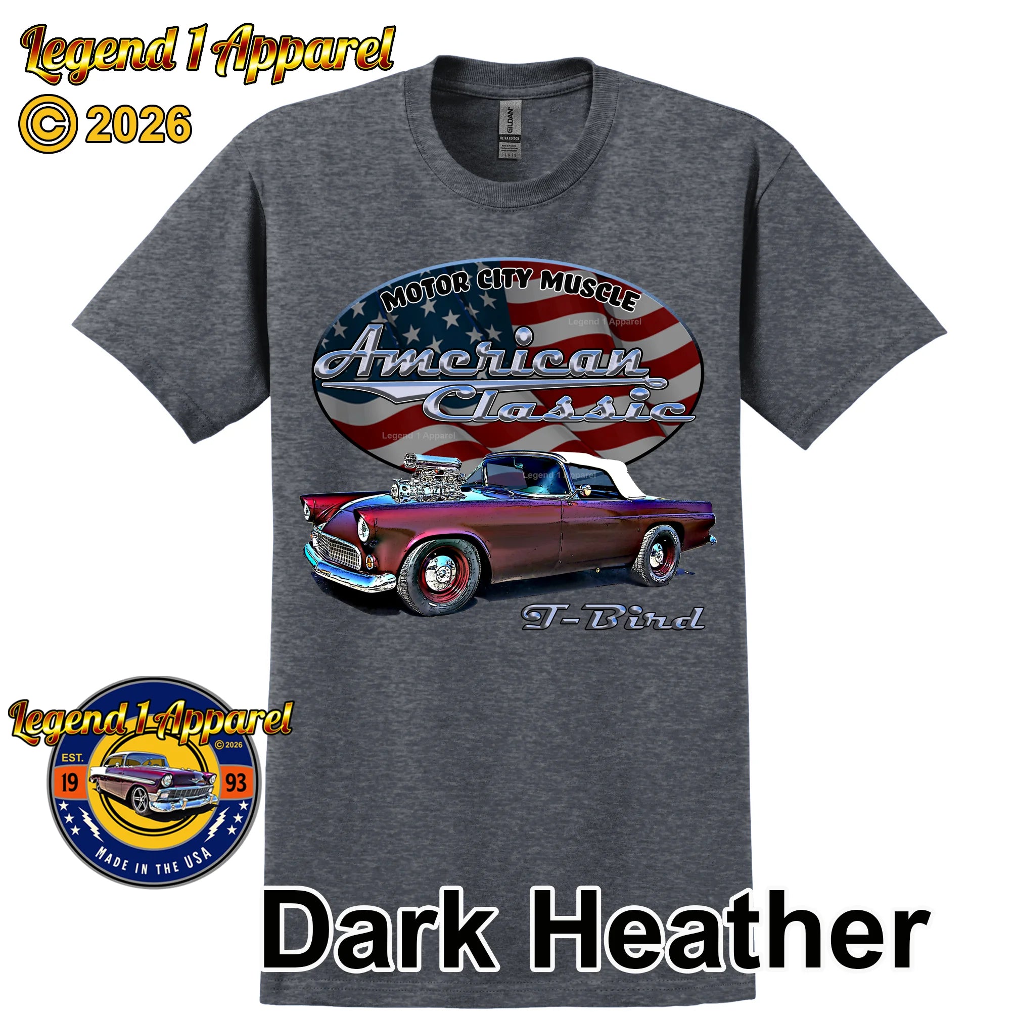 1955 Ford Thunderbird - American Classic Muscle Car T-shirt