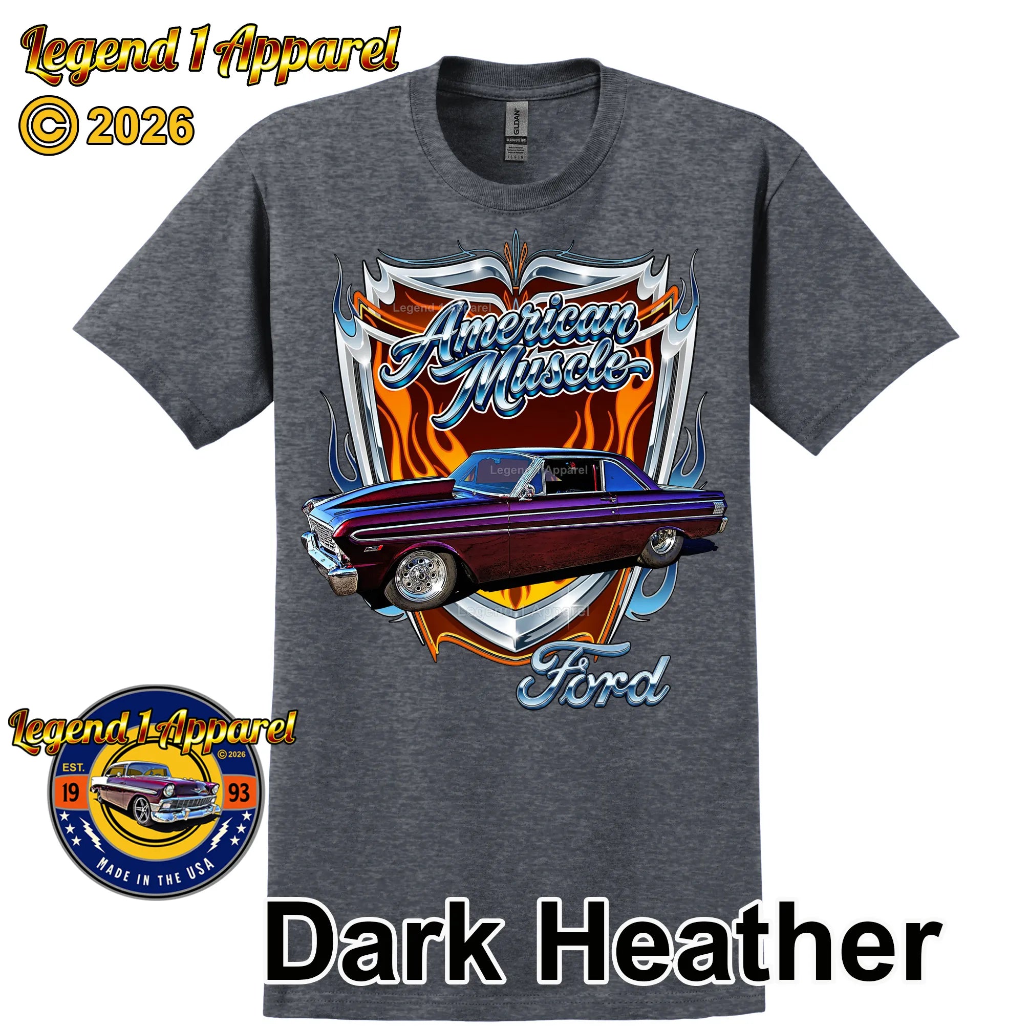 1964 Ford Falcon American Muscle T-Shirt –64 Ford Coupe Car Graphic Tee