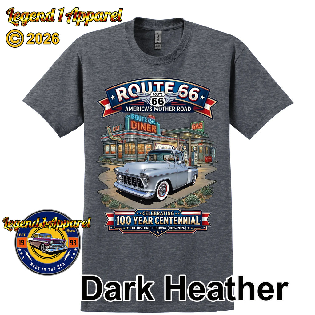 1955 Chevrolet Pick up Classic Truck Graphic Tee – Route 66 Centennial T-Shirt