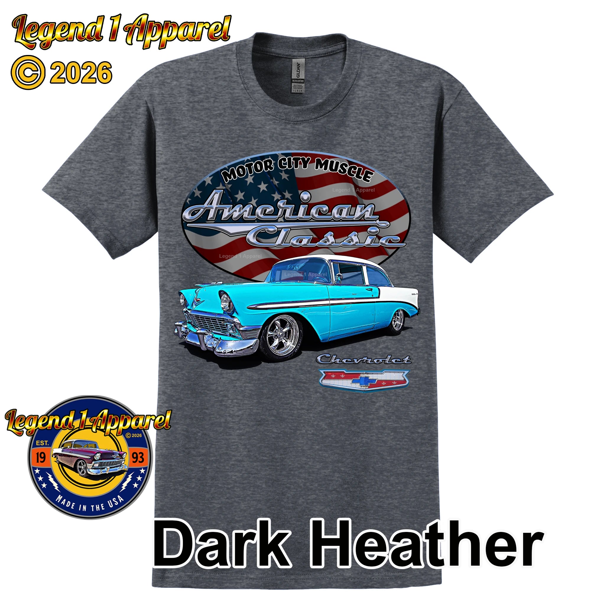 1956 Chevrolet Bel Air Coupe - American Classic Muscle Car T-shirt