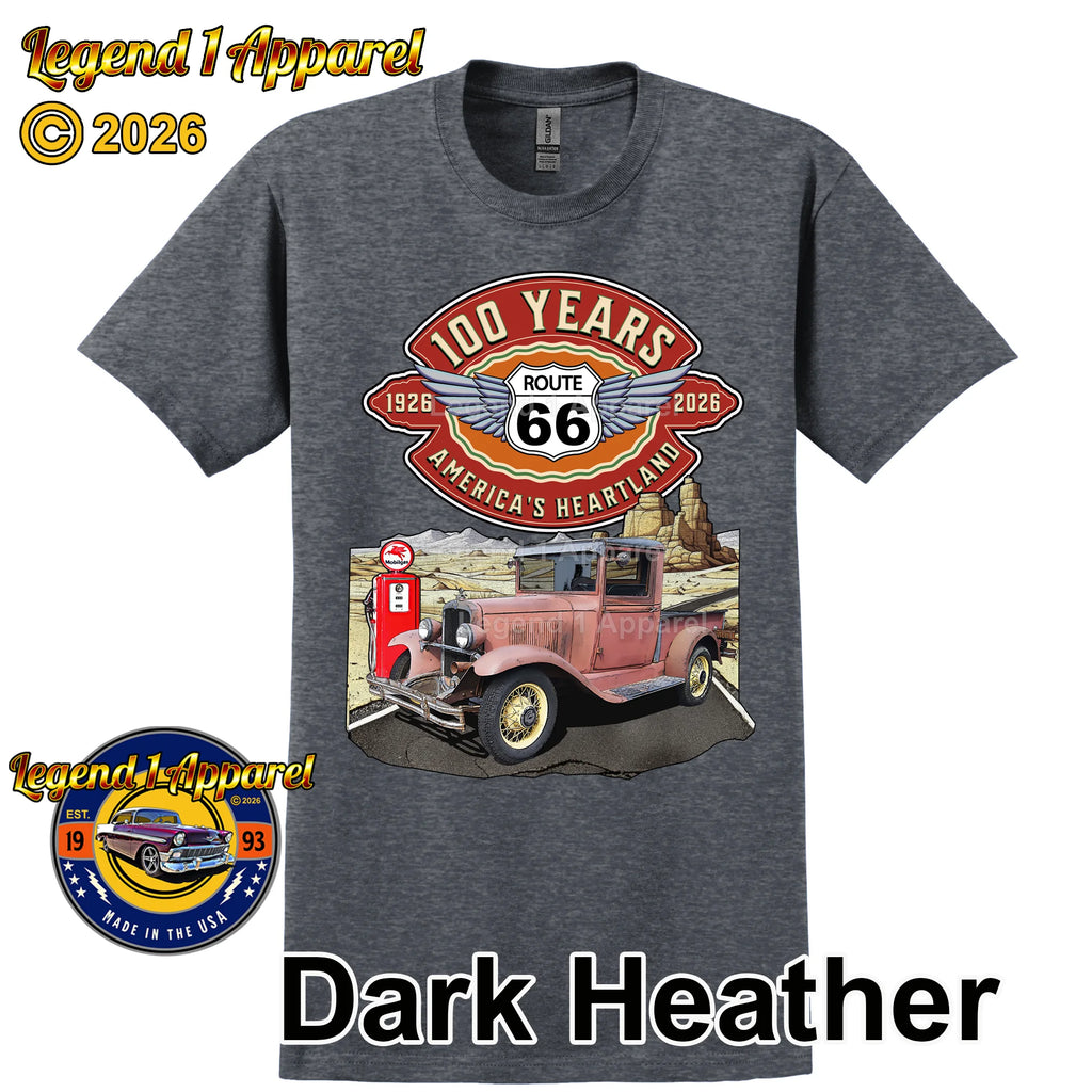 1932 Chevrolet Pick up Truck Classic Truck Graphic Tee – Route 66 100 Years T-Shirt