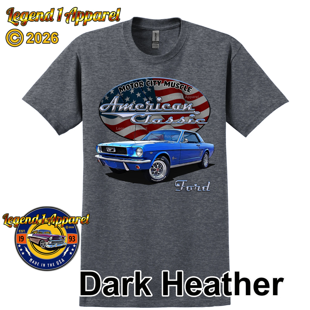 1966 Ford Mustang Coupe - American Classic Muscle Car T-shirt (Copy)