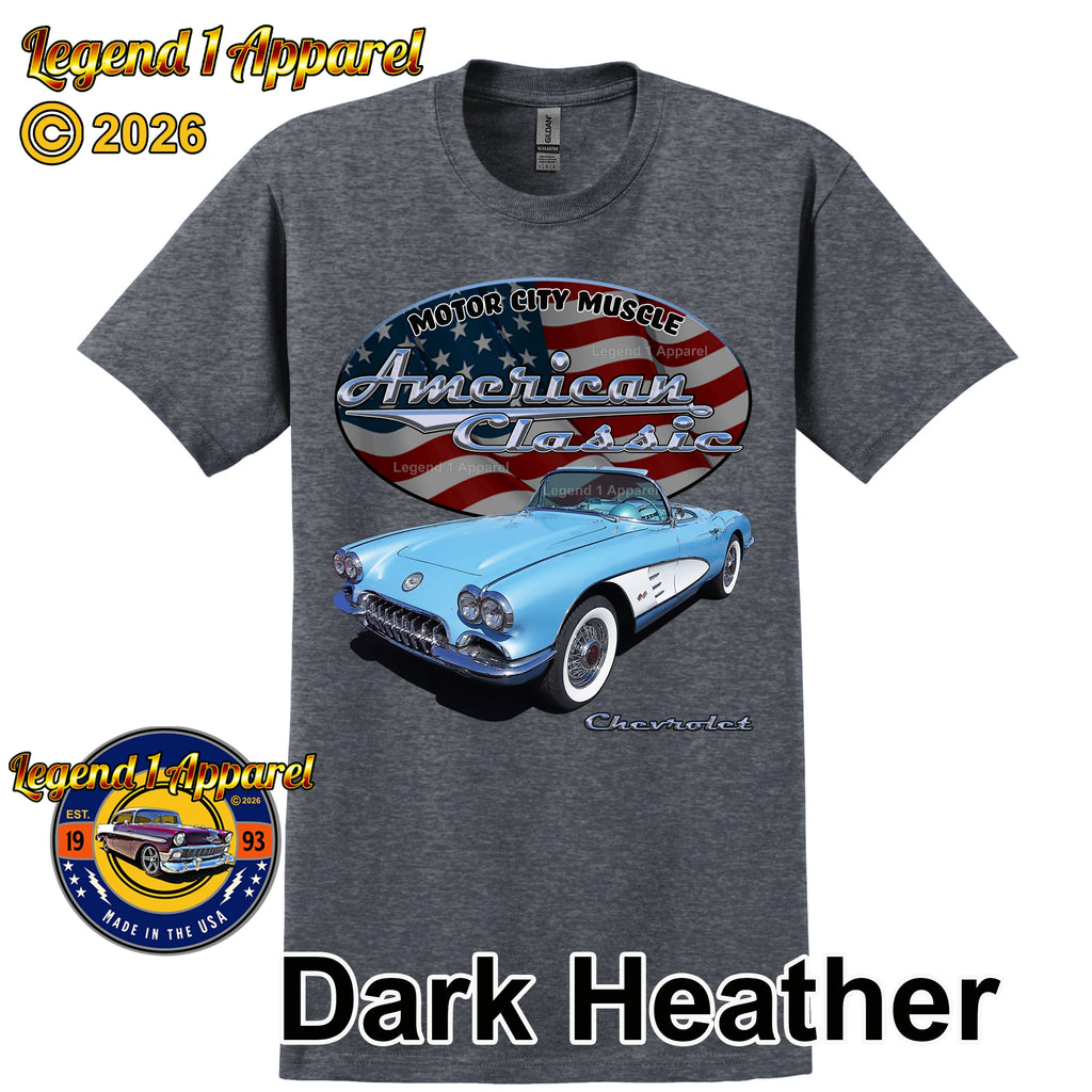 1960 Chevrolet C1 Corvette - American Classic Muscle Car T-shirt